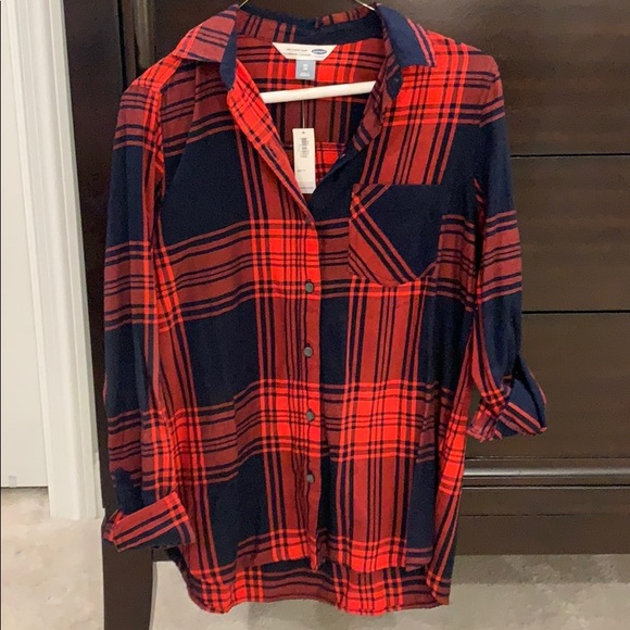 NWT Old Navy Flannel Button Down Shirt - Picture 1 of 3
